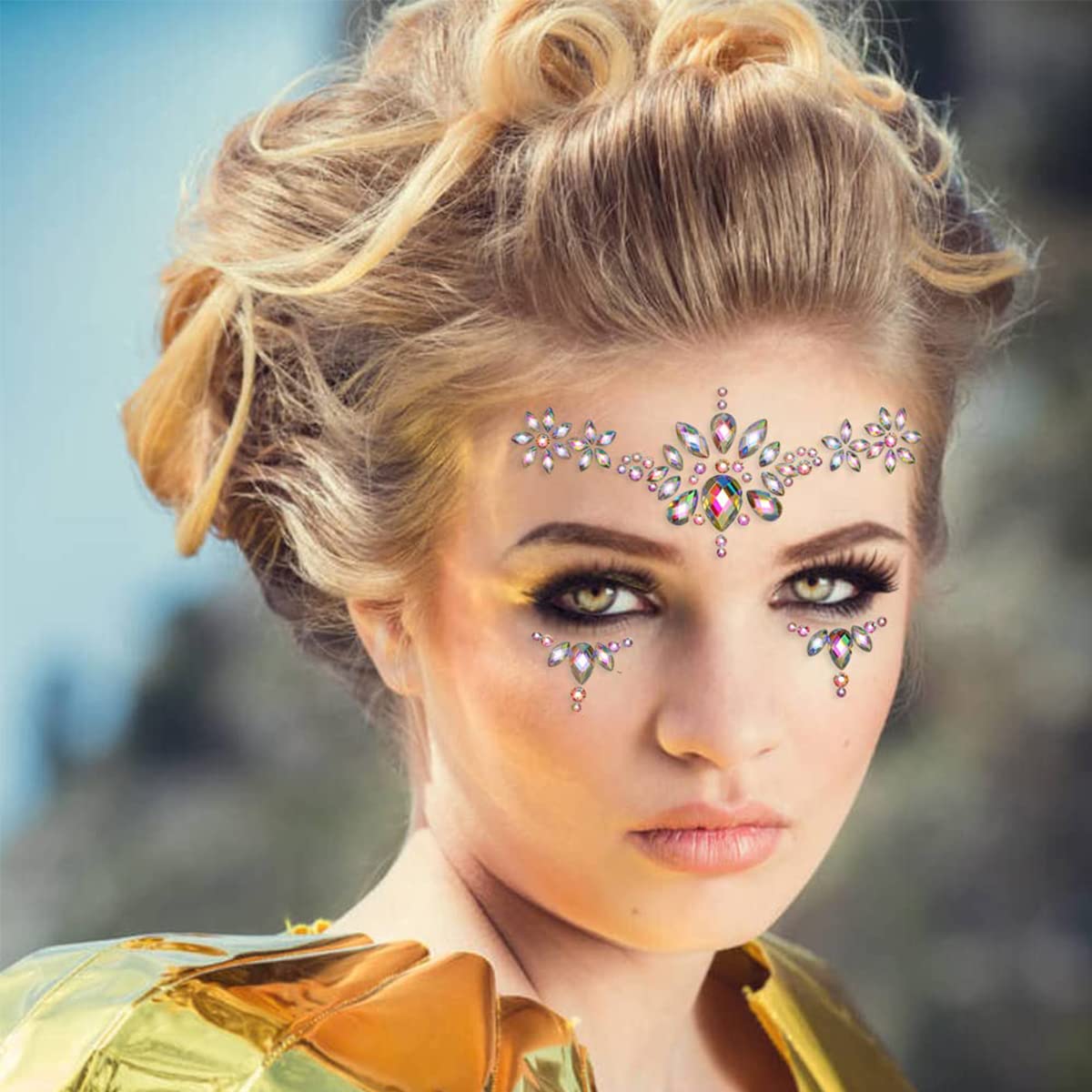 MAYCREATE Face Gems Rhinestone Face Decoration Jewelry Sticker For Women Girls Mermaid's Tears Makeup Sticker Artist Temporary Eyes Decor Crystal Face Jewels for Festival, Party, Rave MAYCREATE Face Gems Rhinestone Face Decoration Jewelry Sticker For Women Girls Mermaid's Tears Makeup Sticker Artist Temporary Eyes Decor Crystal Face Jewels for Festival, Party, Rave